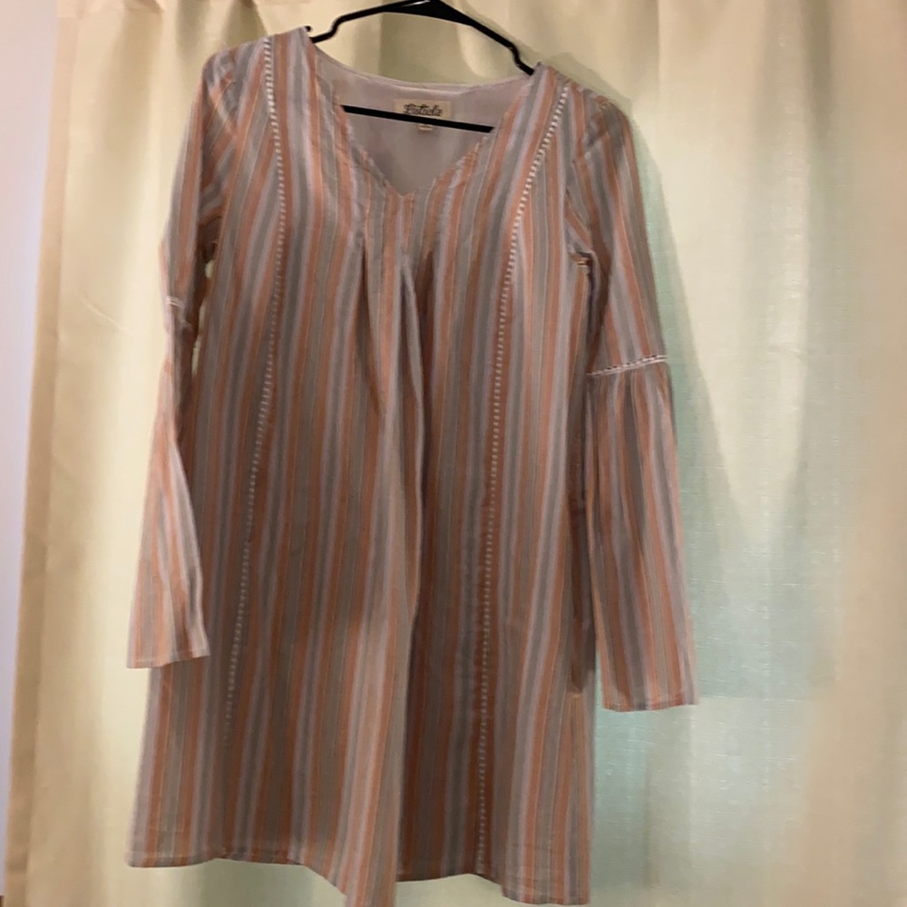 Mini dress with bell sleeves